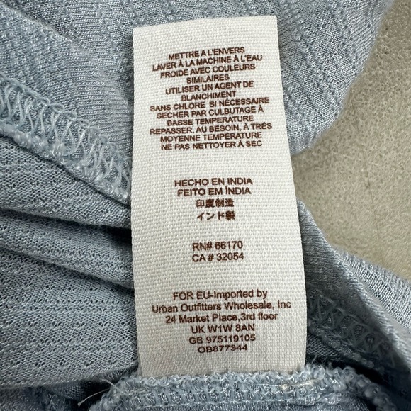 Free People Embroidered Mesh Top Blue Size XS Long Sleeve Semi Sheer Coquette - Picture 16 of 16